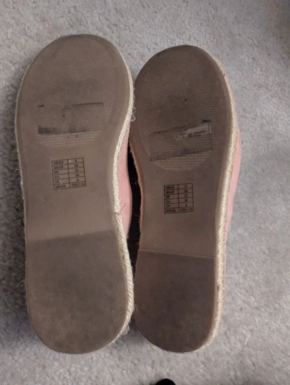 Suede Pink Espadrille Loafers - Women (8)
